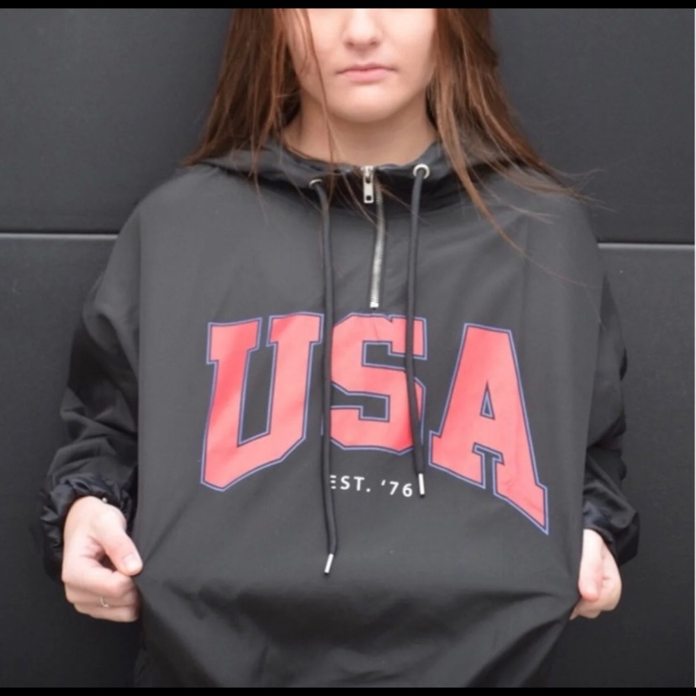 USA vintage style windbreaker jacket